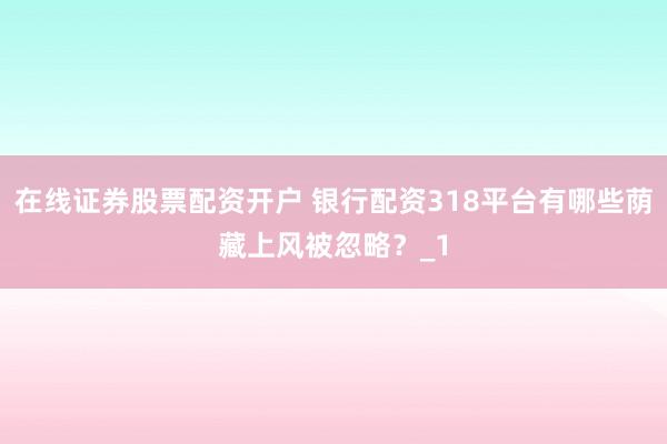 在线证券股票配资开户 银行配资318平台有哪些荫藏上风被忽略？_1