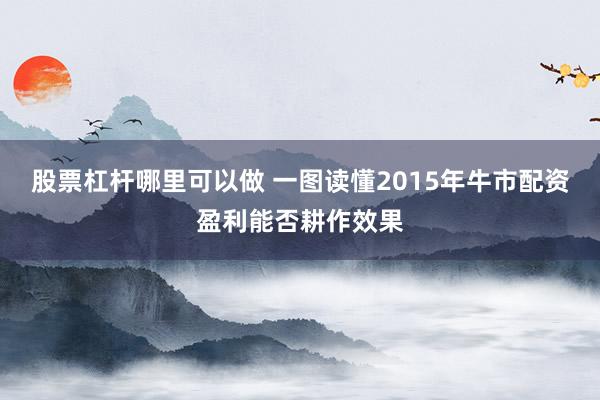 股票杠杆哪里可以做 一图读懂2015年牛市配资盈利能否耕作效果