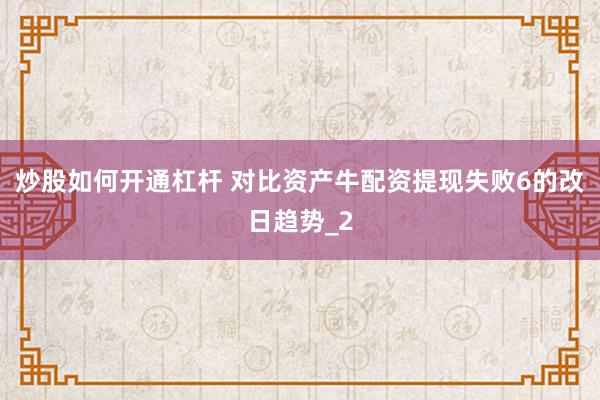 炒股如何开通杠杆 对比资产牛配资提现失败6的改日趋势_2