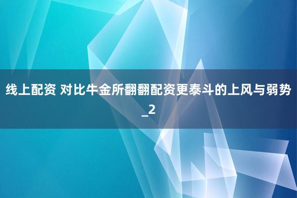 线上配资 对比牛金所翻翻配资更泰斗的上风与弱势_2