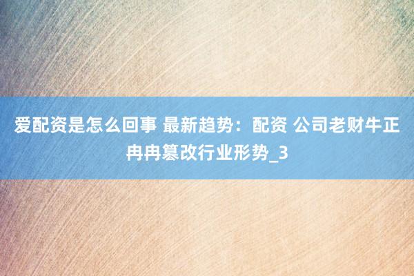 爱配资是怎么回事 最新趋势：配资 公司老财牛正冉冉篡改行业形势_3