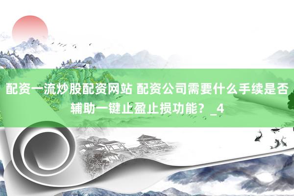 配资一流炒股配资网站 配资公司需要什么手续是否辅助一键止盈止损功能？_4